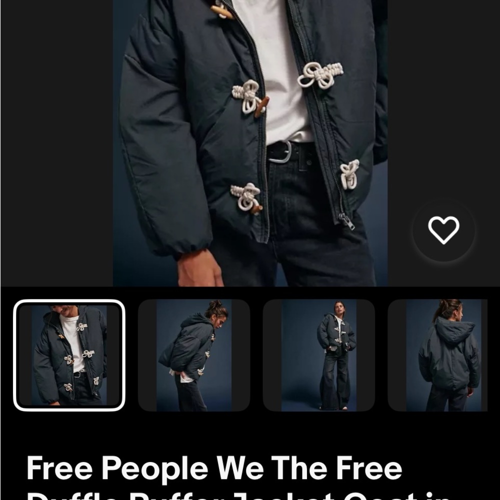 ISO Free People Duffle Puffer Jacket - medium